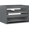 Mexen Box-A kastlichaam voor wastafelonderkast 70 cm, 2 laden, mat grafiet - 91AX0-0700-470-2-66
