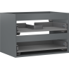 Mexen Box-A Korpus des Waschbeckenunterschranks 70 cm, 2 Schubladen, Mattgraphit - 91AX0-0700-470-2-66