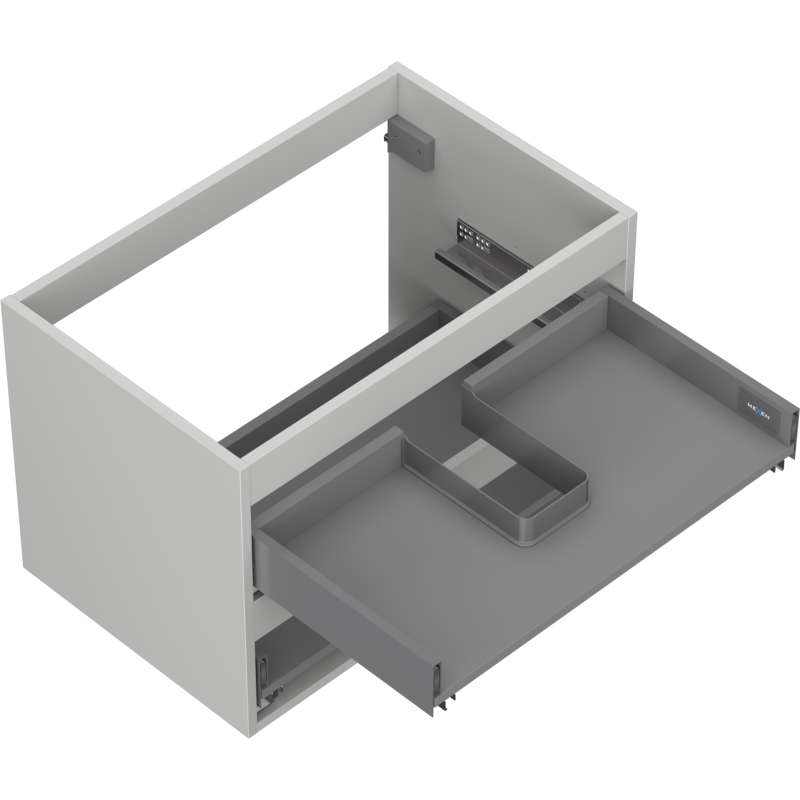 Mexen Box-A kastlichaam voor wastafel 70 cm, 2 lades, grijs mat - 91AX0-0700-470-2-62