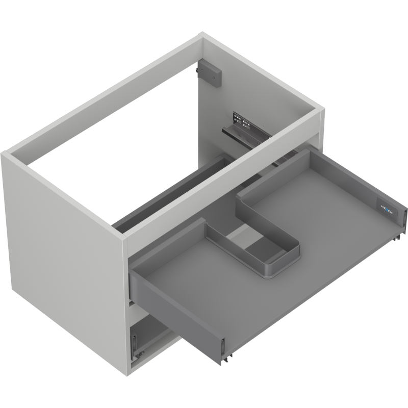 Mexen Box-A korpus szafki podumywalkowej 70 cm, 2 szuflady, szary mat - 91AX0-0700-470-2-62