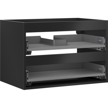 Mexen Box-A Cabinet Corpus for Washbasin 70 cm, 2 Drawers, Black Matte - 91AX0-0700-470-2-71