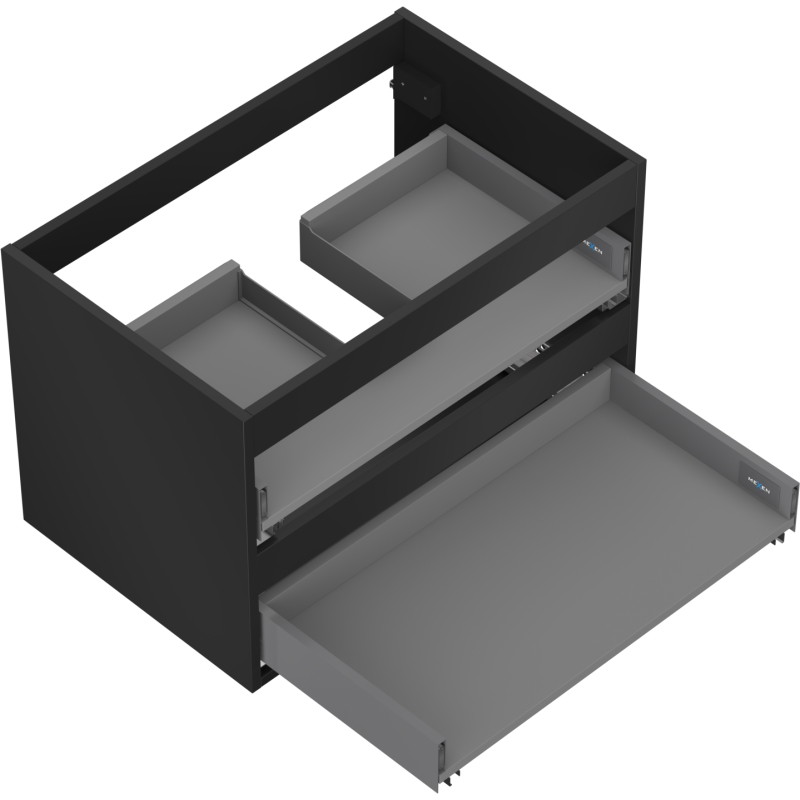 Mexen Box-A valamualuse kapi korpus 70 cm, 2 sahtlit, must matt - 91AX0-0700-470-2-71