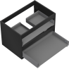 Mexen Box-A korpus szafki podumywalkowej 70 cm, 2 szuflady, czarny mat - 91AX0-0700-470-2-71