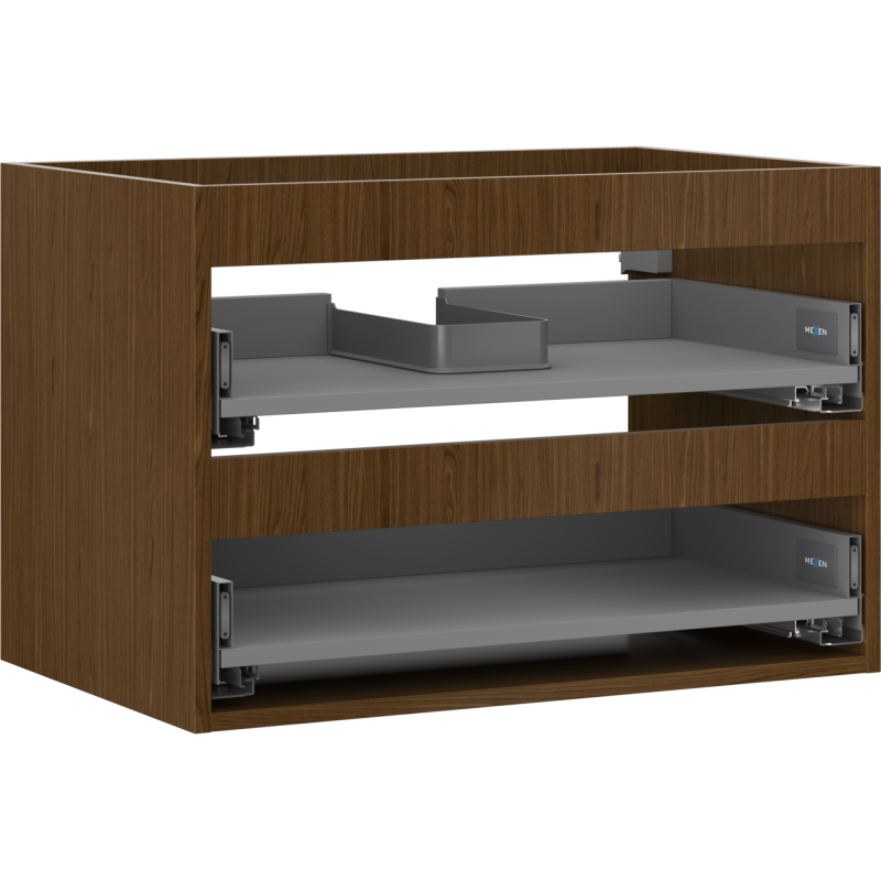 Mexen Box-A Korpus des Waschbeckenschranks 70 cm, 2 Schubladen, Nussbaum - 91AX0-0700-470-2-86