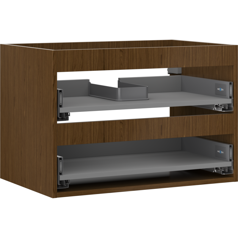 Mexen Box-A skapja karkass zem izlietnes 70 cm, 2 atvilktnes, valrieksts - 91AX0-0700-470-2-86