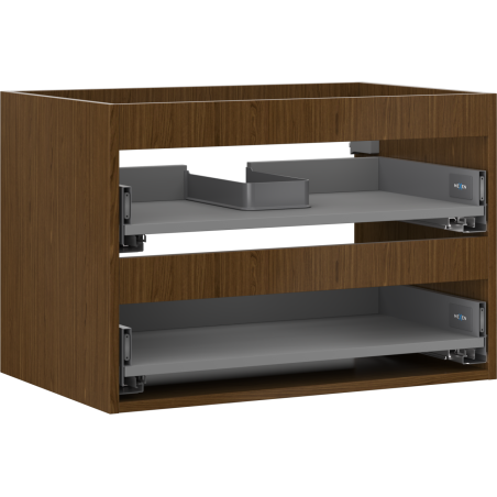 Mexen Box-A Korpus des Waschbeckenschranks 70 cm, 2 Schubladen, Nussbaum - 91AX0-0700-470-2-86