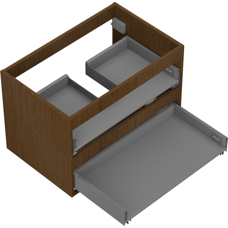 Mexen Box-A valamualuse kapi korpus 70 cm, 2 sahtlit, pähkel - 91AX0-0700-470-2-86