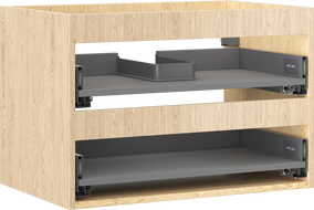 Mexen Box-A kåpa för underskåp 70 cm, 2 lådor, ek - 91AX0-0700-470-2-81