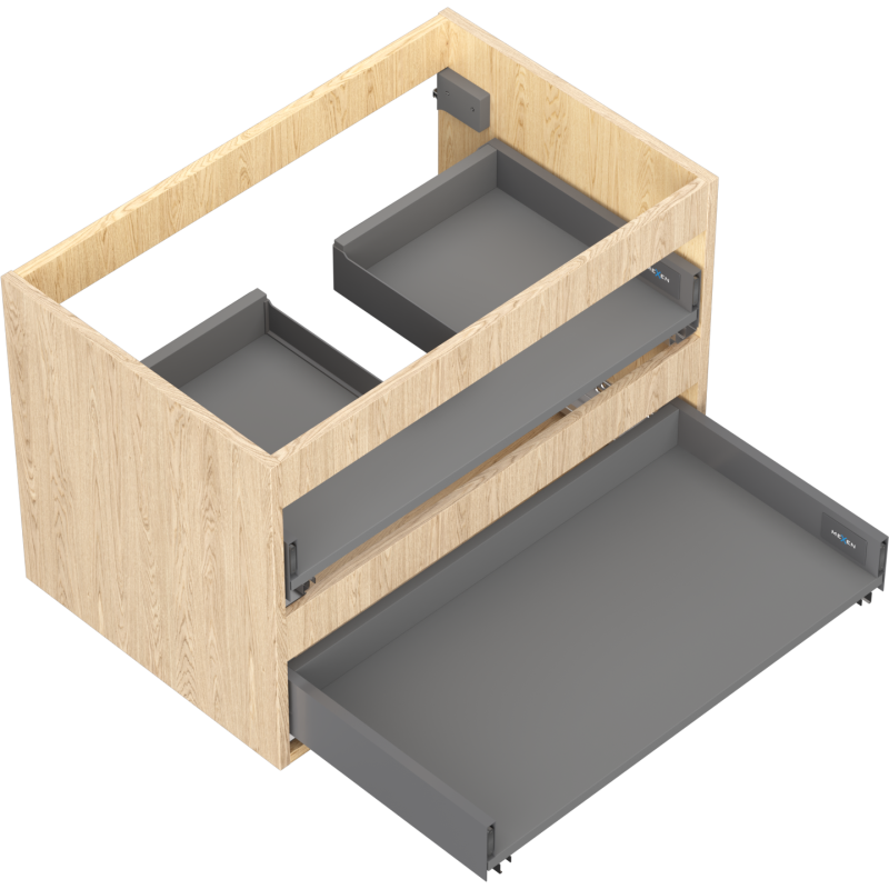 Mexen Box-A korpus szafki podumywalkowej 70 cm, 2 szuflady, dąb - 91AX0-0700-470-2-81