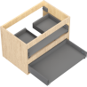 Mexen Box-A korpus ormarića ispod umivaonika 70 cm, 2 ladice, hrast - 91AX0-0700-470-2-81
