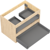 Mexen Box-A Korpus Waschtischunterschrank 70 cm, 2 Schubladen, Eiche - 91AX0-0700-470-2-81