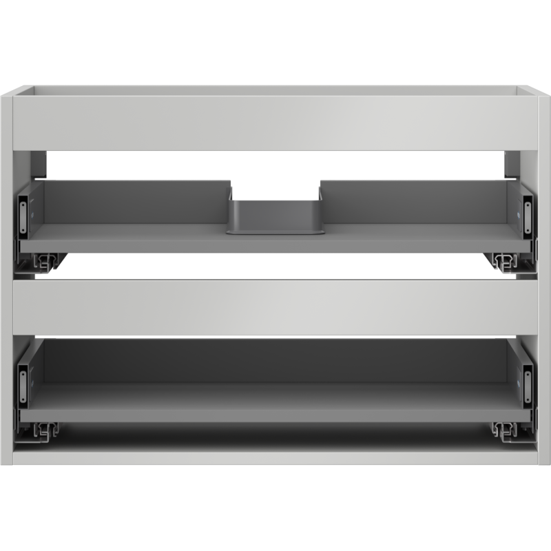 Mexen Box-A corpo do armário de lavatório 70 cm, 2 gavetas, cinza mate - 91AX0-0700-470-2-62