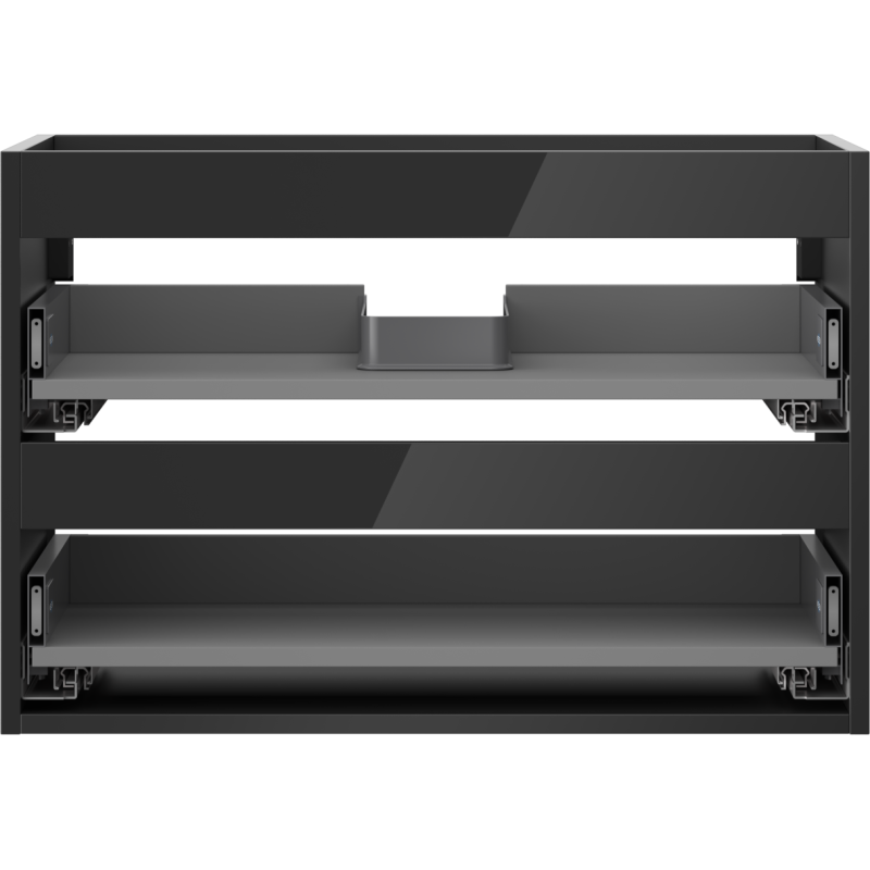 Mexen Box-A corpo mobile da bagno 70 cm, 2 cassetti, nero lucido - 91AX0-0700-470-2-70