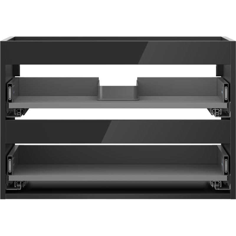 Mexen Box-A korpus szafki podumywalkowej 70 cm, 2 szuflady, czarny połysk - 91AX0-0700-470-2-70