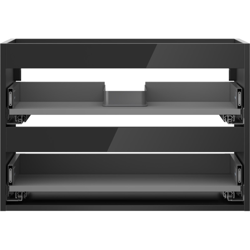 Mexen Box-A valamu all oleva kapi korpus 70 cm, 2 sahtlit, must läikiv - 91AX0-0700-470-2-70