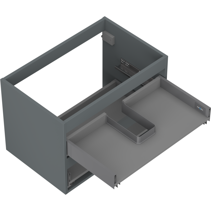 Mexen Box-A corpo dell'armadietto sottolavabo 70 cm, 2 cassetti, grafite opaco - 91AX0-0700-470-2-66