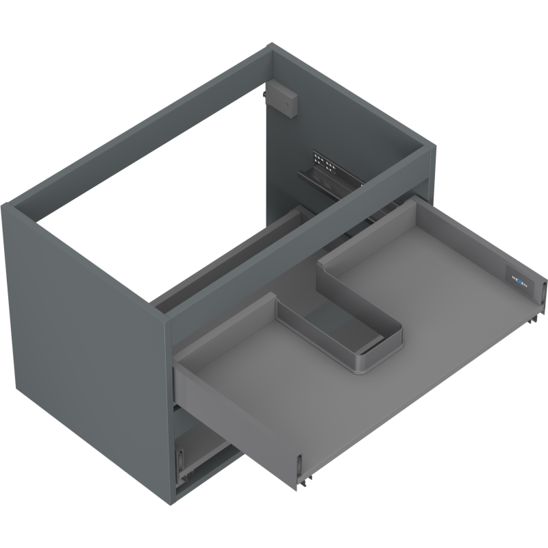 Mexen Box-A corps de meuble sous-lavabo 70 cm, 2 tiroirs, graphite mat - 91AX0-0700-470-2-66