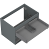 Mexen Box-A Korpus des Waschbeckenunterschranks 70 cm, 2 Schubladen, Mattgraphit - 91AX0-0700-470-2-66