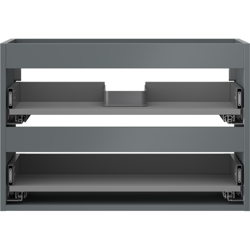 Mexen Box-A corps de meuble sous-lavabo 70 cm, 2 tiroirs, graphite mat - 91AX0-0700-470-2-66