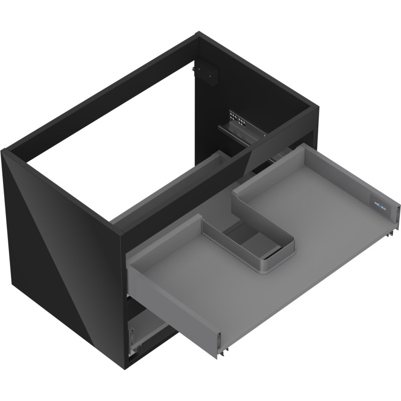 Mexen Box-A valamu all oleva kapi korpus 70 cm, 2 sahtlit, must läikiv - 91AX0-0700-470-2-70