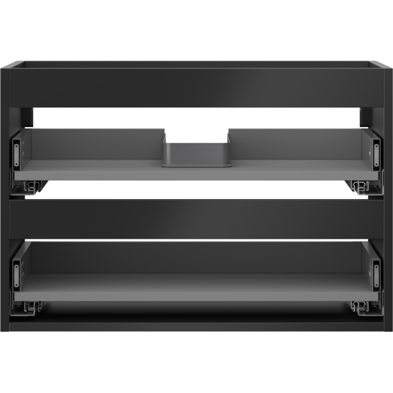 Mexen Box-A carcasa de gabinete de lavabo 70 cm, 2 cajones, negro mate - 91AX0-0700-470-2-71