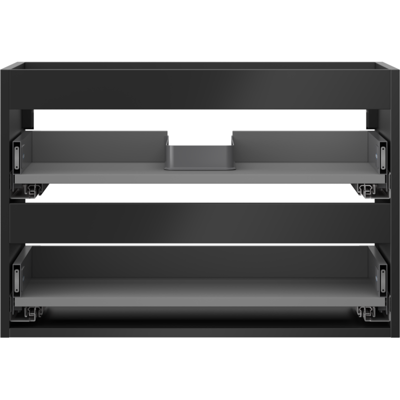 Mexen Box-A corpo do armário de lavatório 70 cm, 2 gavetas, preto mate - 91AX0-0700-470-2-71