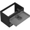 Mexen Box-A Korpus des Waschtischunterschranks 70 cm, 2 Schubladen, schwarz matt - 91AX0-0700-470-2-71