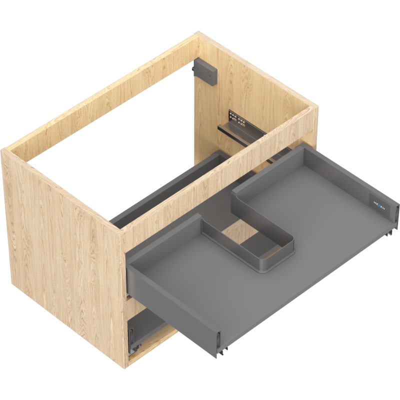 Mexen Box-A korpus szafki podumywalkowej 70 cm, 2 szuflady, dąb - 91AX0-0700-470-2-81