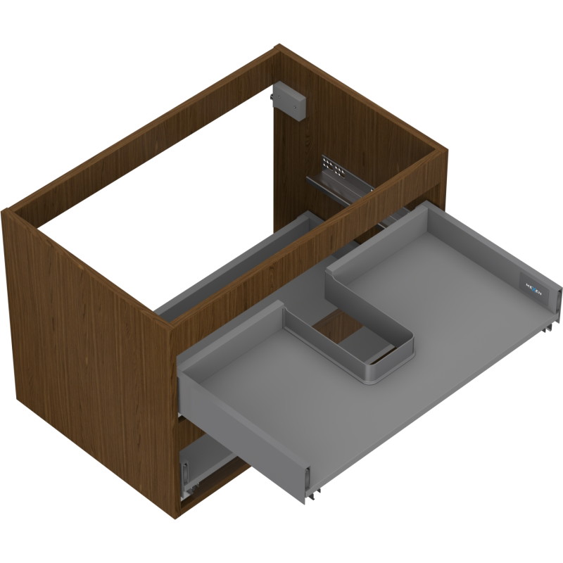 Mexen Box-A valamualuse kapi korpus 70 cm, 2 sahtlit, pähkel - 91AX0-0700-470-2-86