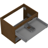 Mexen Box-A Korpus des Waschbeckenschranks 70 cm, 2 Schubladen, Nussbaum - 91AX0-0700-470-2-86