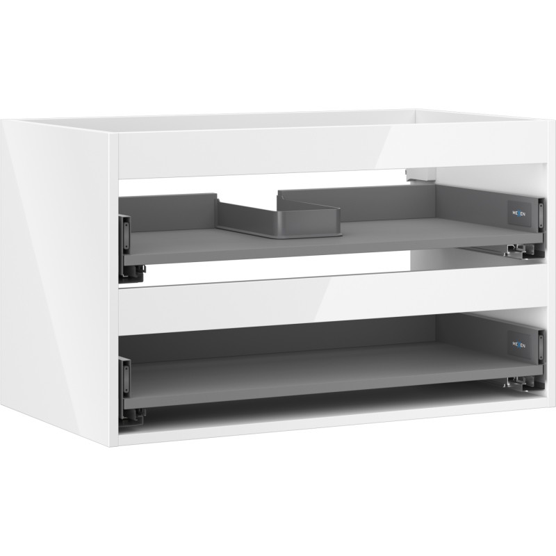 Mexen Box-A valamu-kapp jaotis, 80 cm, 2 sahtlit, valge läige - 91AX0-0800-470-2-00