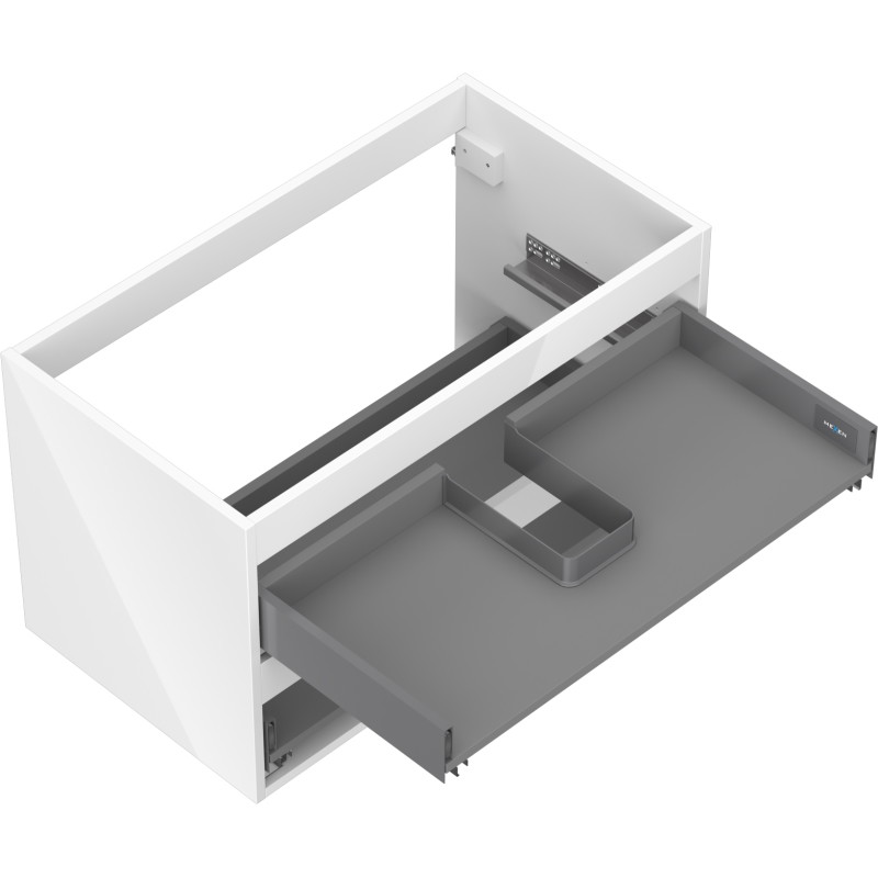 Mexen Box-A ormar ispod umivaonika 80 cm, 2 ladice, bijeli sjaj - 91AX0-0800-470-2-00
