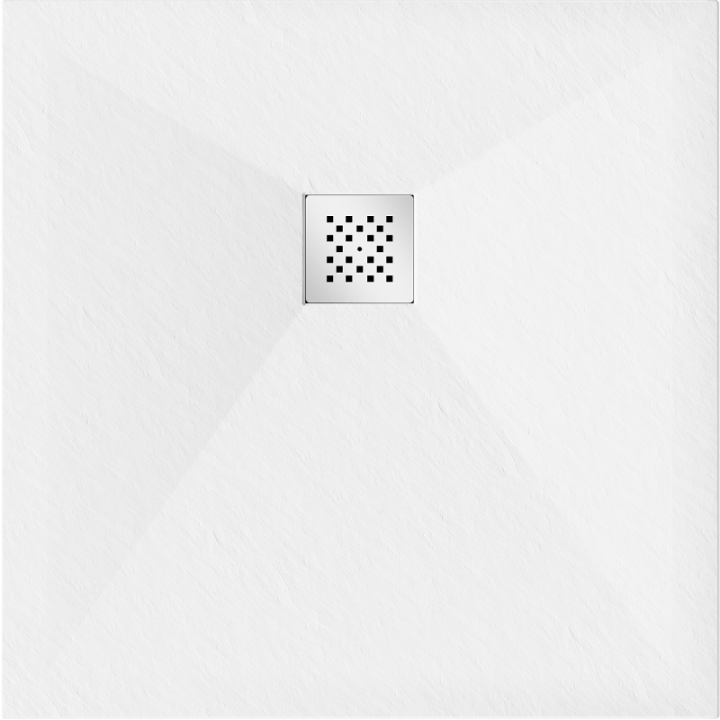 Mexen Stone+ receveur composite carré 80 x 80 cm, blanc - 44108080