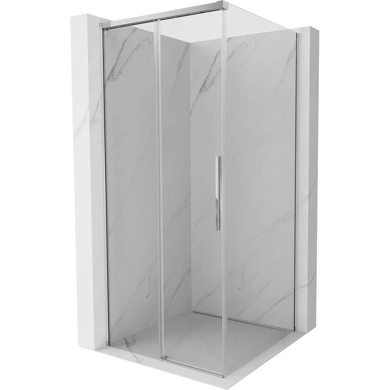 Mexen Rox Duschkabine Schiebetür 100 x 100 cm, transparent, Chrom - 8C2-100-100-01-00