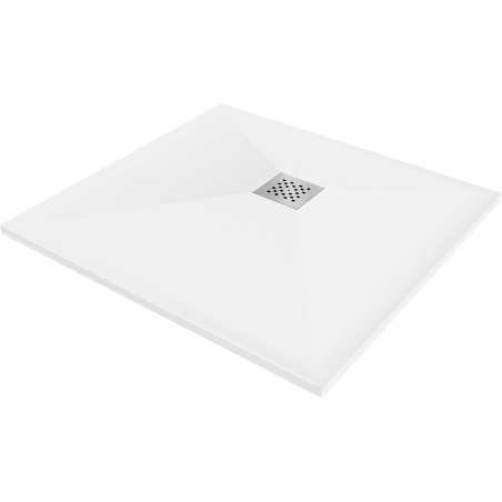 Mexen Stone+ composite square shower tray 90 x 90 cm, white - 44109090