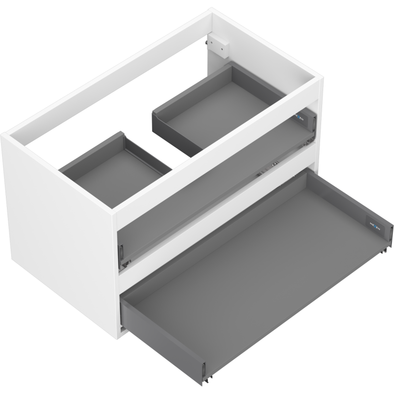Mexen Box-A cuerpo del mueble bajo lavabo 80 cm, 2 cajones, blanco mate - 91AX0-0800-470-2-01