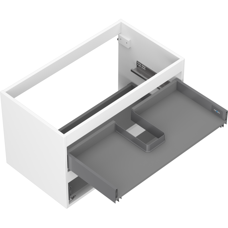 Mexen Box-A vanity cabinet body 80 cm, 2 drawers, white matte - 91AX0-0800-470-2-01