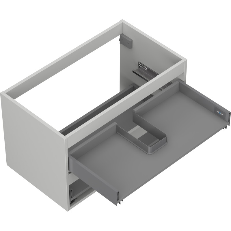 Mexen Box-A valamukapi karkass 80 cm, 2 sahtlit, hall matt - 91AX0-0800-470-2-62