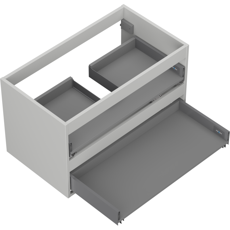 Mexen Box-A korpus szafki podumywalkowej 80 cm, 2 szuflady, szary mat - 91AX0-0800-470-2-62