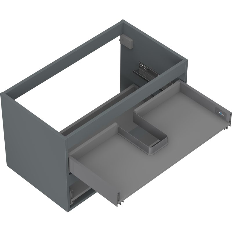 Mexen Box-A korpus szafki podumywalkowej 80 cm, 2 szuflady, grafit mat - 91AX0-0800-470-2-66