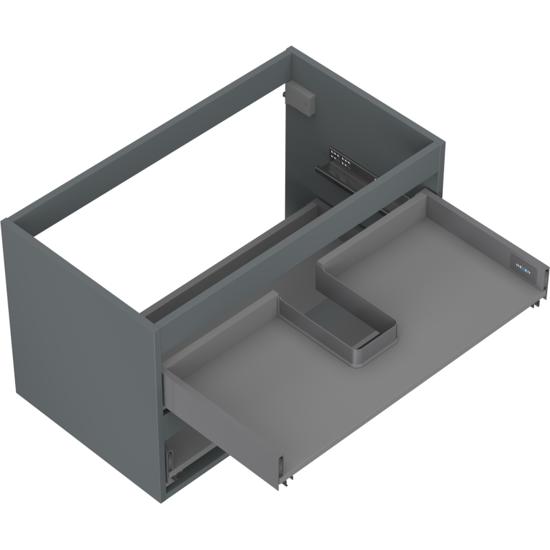 Mexen Box-A under-sink cabinet body 80 cm, 2 drawers, matte graphite - 91AX0-0800-470-2-66