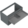 Mexen Box-A Korpus des Waschtischunterschranks 80 cm, 2 Schubladen, Graphit Matt - 91AX0-0800-470-2-66