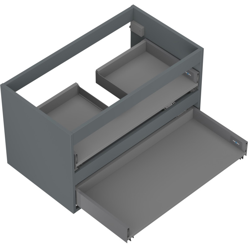 Mexen Box-A korpus ormarića ispod umivaonika 80 cm, 2 ladice, grafit mat - 91AX0-0800-470-2-66