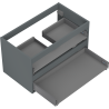Mexen Box-A Korpus des Waschtischunterschranks 80 cm, 2 Schubladen, Graphit Matt - 91AX0-0800-470-2-66