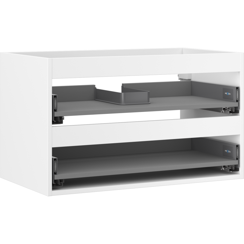 Mexen Box-A Korpus des Waschtischunterschranks 80 cm, 2 Schubladen, Weiß Matt - 91AX0-0800-470-2-01