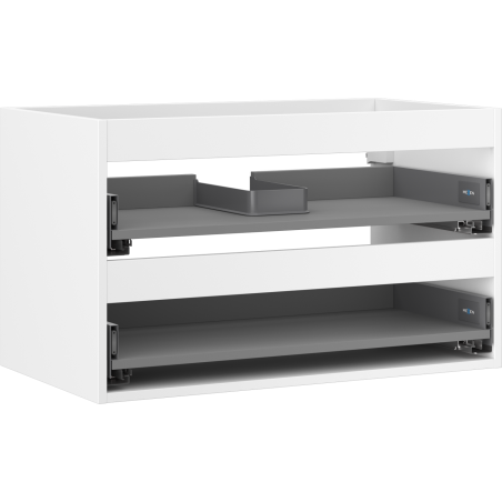 Mexen Box-A Korpus des Waschtischunterschranks 80 cm, 2 Schubladen, Weiß Matt - 91AX0-0800-470-2-01
