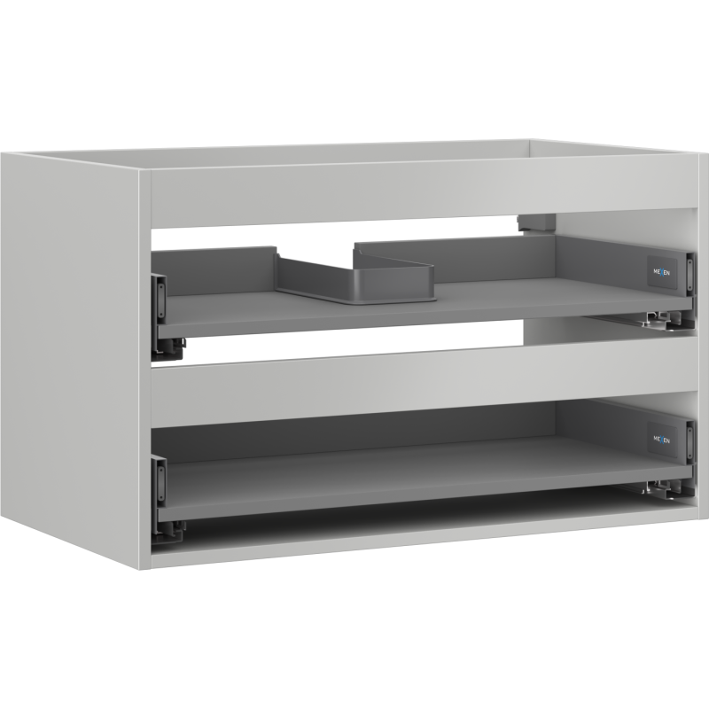 Mexen Box-A caisson de meuble sous-lavabo 80 cm, 2 tiroirs, gris mat - 91AX0-0800-470-2-62