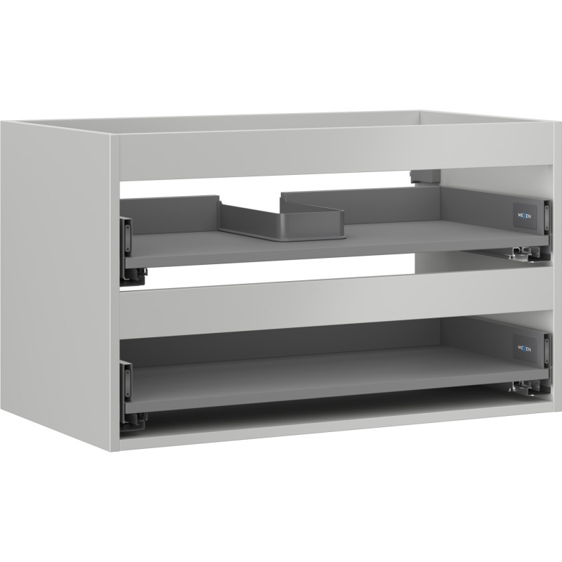 Mexen Box-A korpus ormarića ispod umivaonika 80 cm, 2 ladice, sivi mat - 91AX0-0800-470-2-62