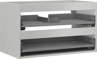 Mexen Box-A corpuskast voor wastafel 80 cm, 2 laden, grijze mat - 91AX0-0800-470-2-62