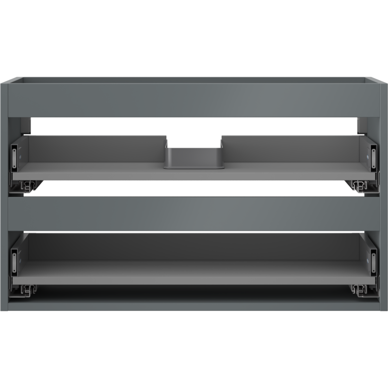 Mexen Box-A skåp under tvättställ, 80 cm, 2 lådor, mörkgrå matt - 91AX0-0800-470-2-66